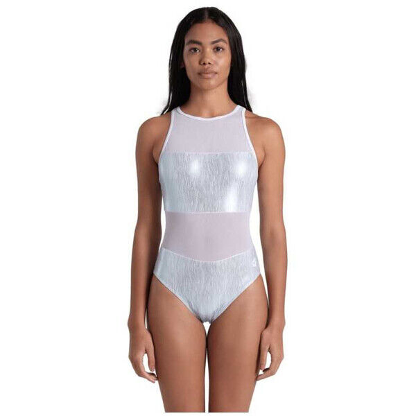 Strój kąpielowy damski Arena Women's Mesh Vent Back Graphic White Multi 007396150