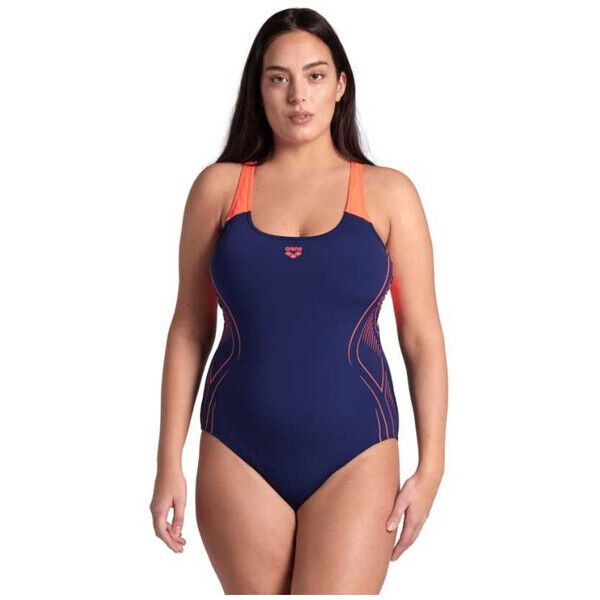 Strój kąpielowy damski Arena Women's Reflecting One Piece Navy Bright Coral 007335791