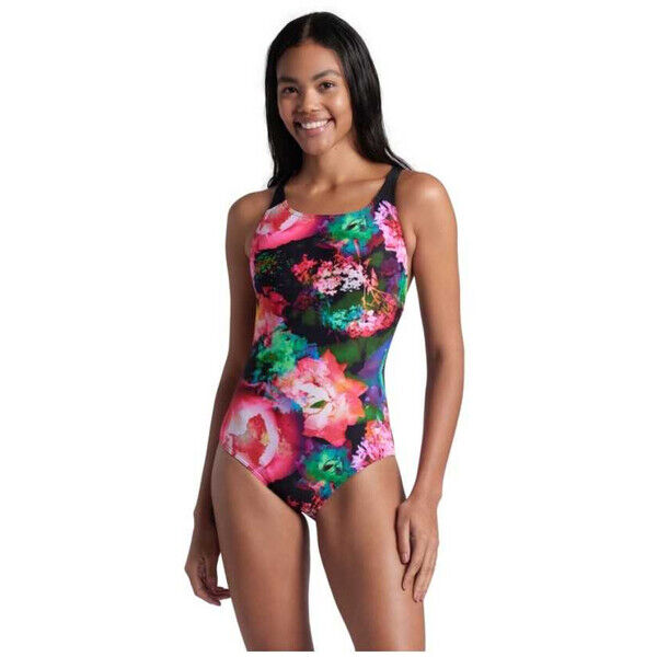 Strój kąpielowy damski Arena Women's Swim Pro Back Roseland Black Multi 007155550