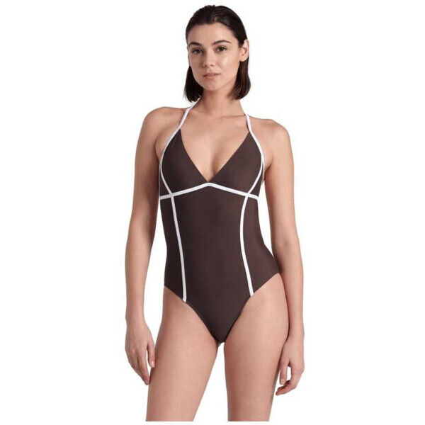 Strój kąpielowy damski Arena Women's Pro_File Tie Back Sepia White 007043210