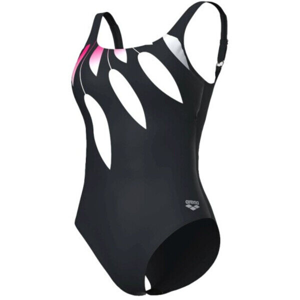 Strój kąpielowy damski Arena Women's Bodylift Guiliana Squared Back Night Grey Multi 008135540