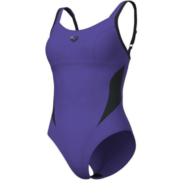Strój kąpielowy damski Arena Women's Bodylift Makimurax Strap Back Violet Night Grey 006525950