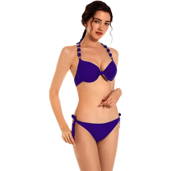 aqua-sport.net Strój kąpielowy do pływania dwuczęściowy damski Eonar Push Up Navy AM1643