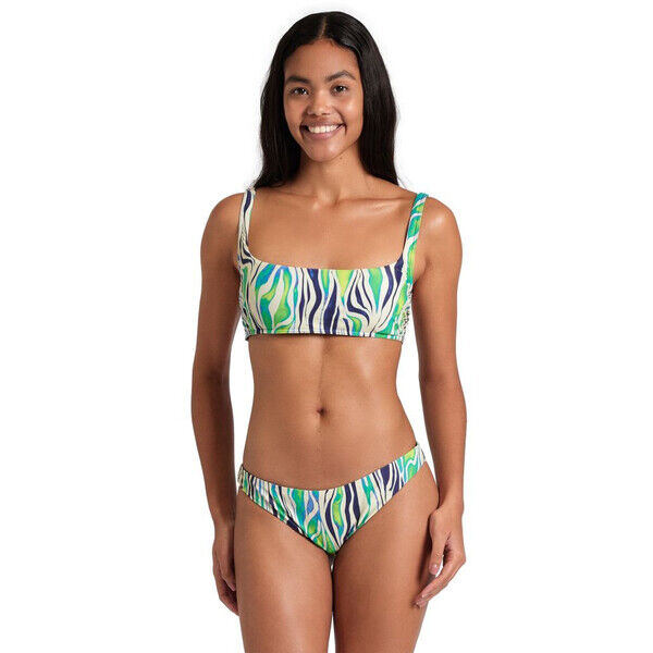Strój kąpielowy damski dwuczęściowy Arena Women's Bikini Bralette Allover Zebra 007077601