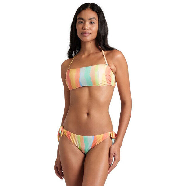 Strój kąpielowy damski dwuczęściowy Arena Women's Bikini Bandeau Allover Multistripes 007076301