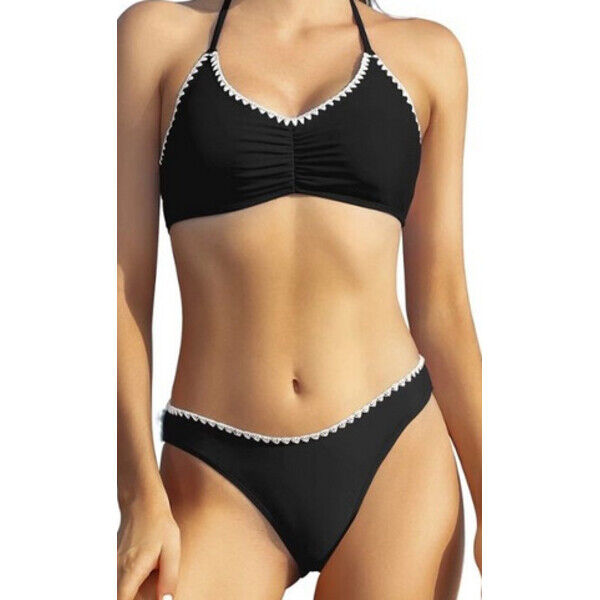 aqua-sport.net Strój kąpielowy do pływania dwuczęściowy damski Shekini Bikini Black AM1529