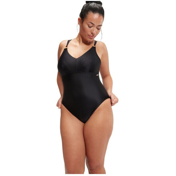 Strój kąpielowy damski Speedo Spdscu Strppy Af Black 8-0037010001