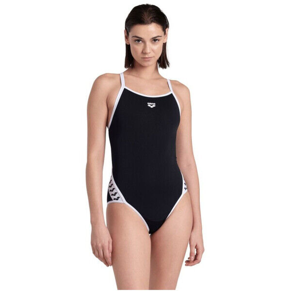 Strój kąpielowy damski Arena Women Team Icons Superfly Solid Black White 005036510