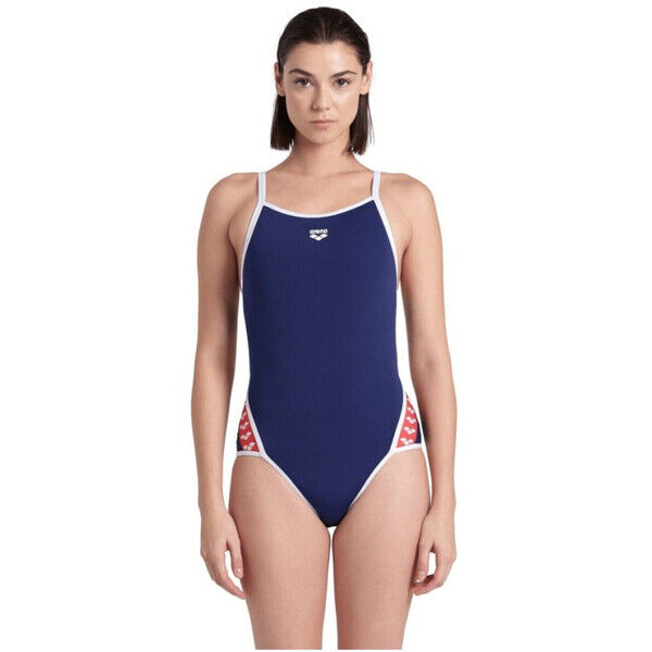 Strój kąpielowy damski Arena Women Team Icons Superfly Solid Navy White Black Multi 005036711