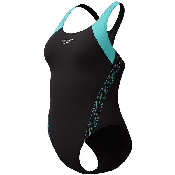 Strój kąpielowy damski Speedo HyperBoom Racerback Black Mint 8-00372516243