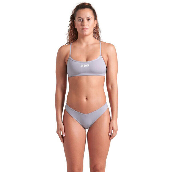 Damski strój kąpielowy dwuczęściowy na basen bikini Arena Bandeau Grey 008818590