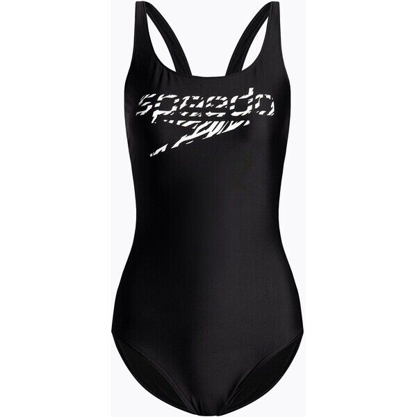 Strój pływacki jednoczęściowy damski Speedo Logo Deep U-Back black/white 2000044016