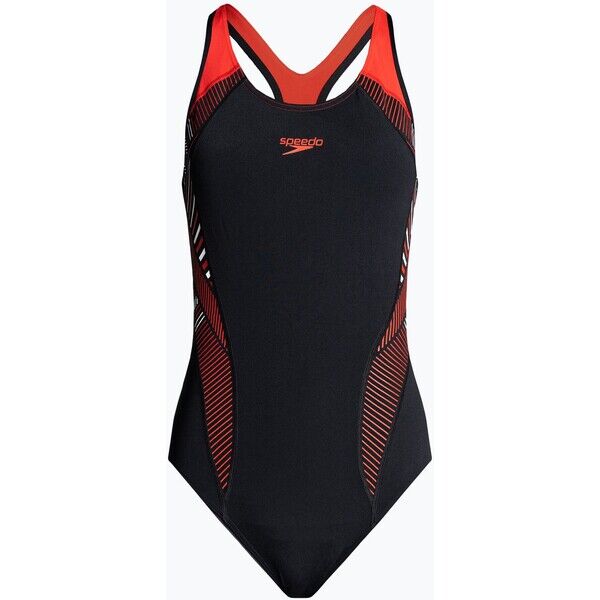 Strój pływacki jednoczęściowy damski Speedo Plastisol Laneback black/fed red/white 2000057286
