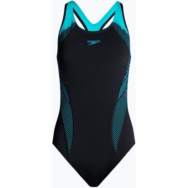 Strój pływacki jednoczęściowy damski Speedo Plastisol Laneback black/aquarium/miami lilac 2000057285