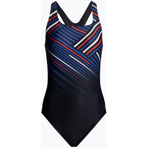 Strój pływacki jednoczęściowy damski Speedo Digital Printed Medalist black/fed red/chroma blue/white 2000057257