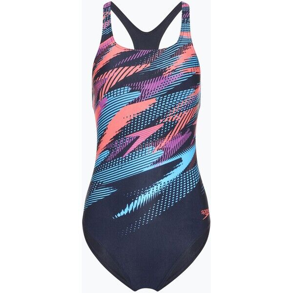 Strój pływacki jednoczęściowy damski Speedo Digital Printed Medalist zoom boom/true navy 2000135440
