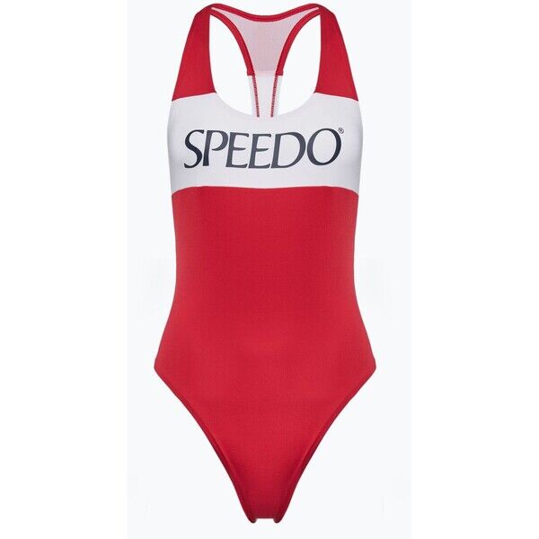 Strój pływacki jednoczęściowy damski Speedo Colourblock Racerback high risk red 2000135486