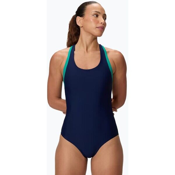 Strój pływacki jednoczęściowy damski Speedo Colorblock Racerback peacoat/peacock teal 2000193079