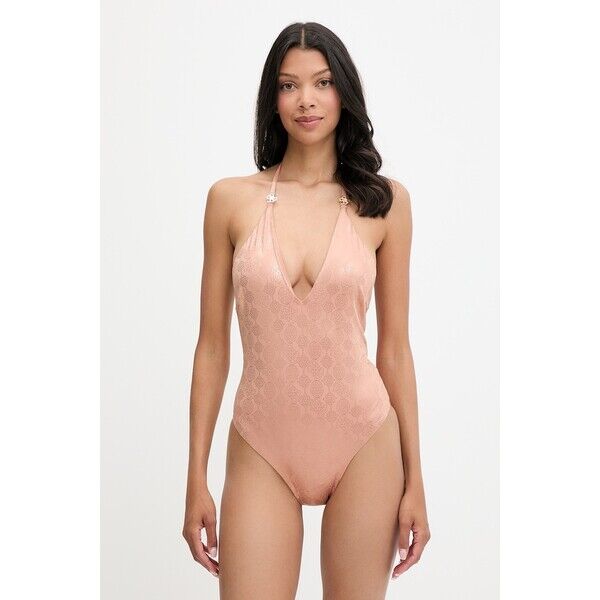 Guess strój kąpielowy jednoczęściowy damski NEREA  beżowy E6GJ29 KF462 E6GJ29.KF462