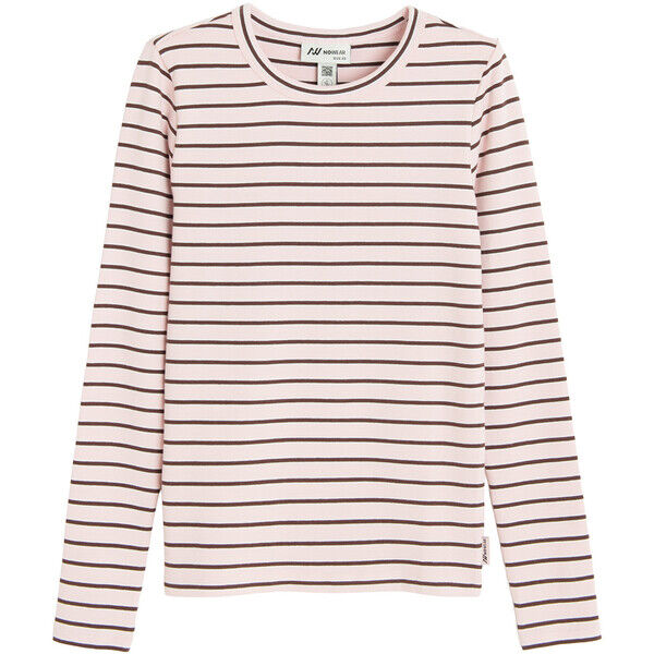 Bluzka w paski z domieszką wiskozy slim NOWEAR CNCG3322027