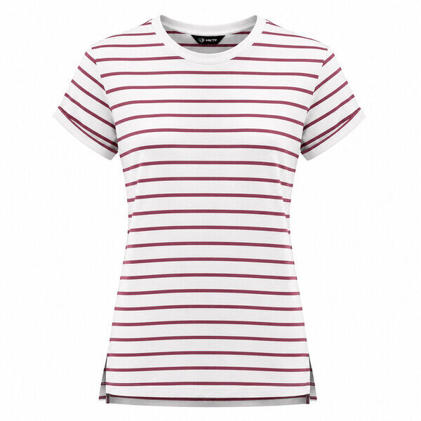 Mój Kraj Taki Piękny T-shirt Prosta Historia Szerokie Paski Białe-Rose Brown ph-sz