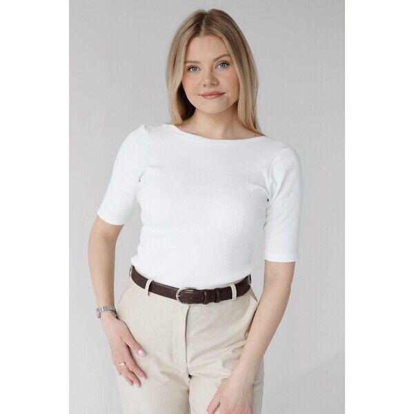 T-shirt z dekoltem V na plecach | ELIN | ANNA WATRAS 5900000309439
