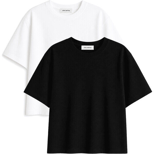 2-pack T-shirt o kubełkowej formie | MONICA | ANNA WATRAS 5900001548509