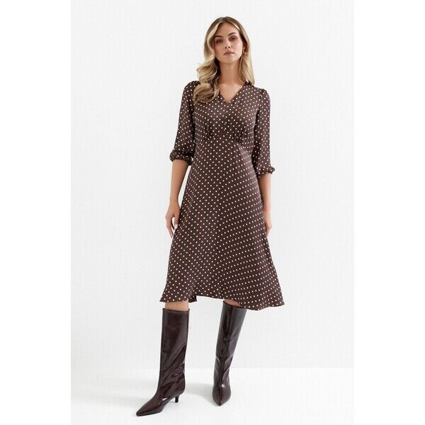 EMOI Elegancka sukienka w groszki 3077 40-682-238