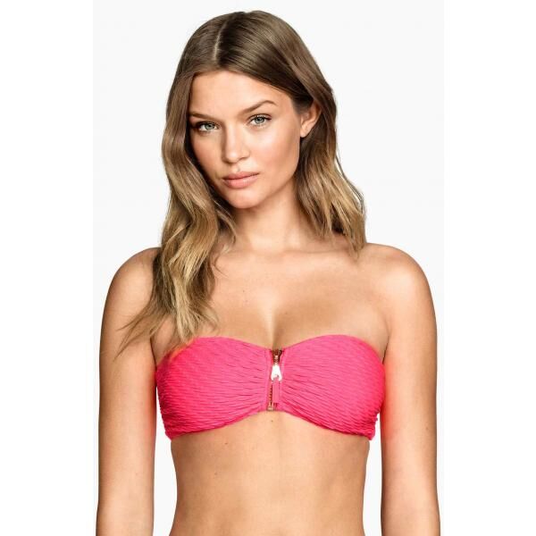 H&M Góra od kostiumu 0184280019 Neonoworóżowy