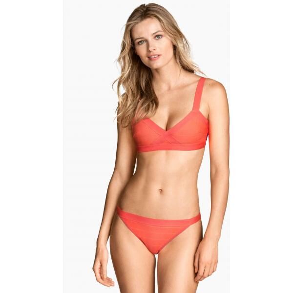 H&M Dół od kostiumu 0253063010 Neonowopomarańczowy