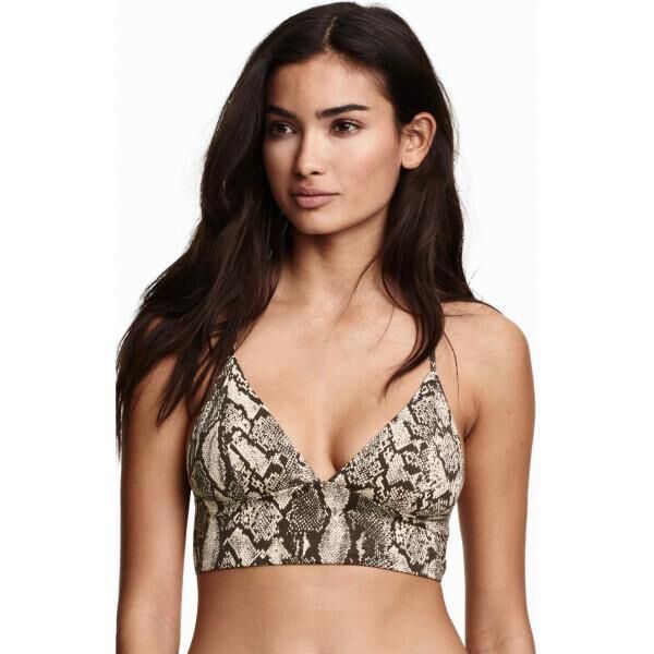 H&M Góra od kostiumu 0241317006 Wężowa skóra