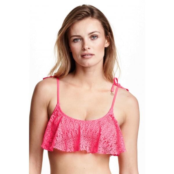 H&M Góra od kostiumu 0203394013 Neonoworóżowy