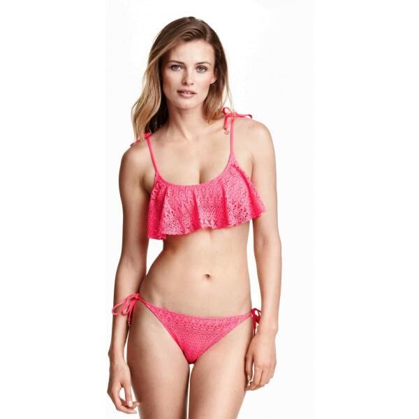 H&M Dół od kostiumu 0223283008 Neonoworóżowy