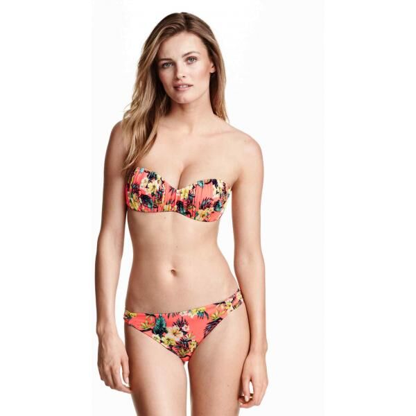 H&M Dół od kostiumu 0157779025 Koralowy/Kwiaty
