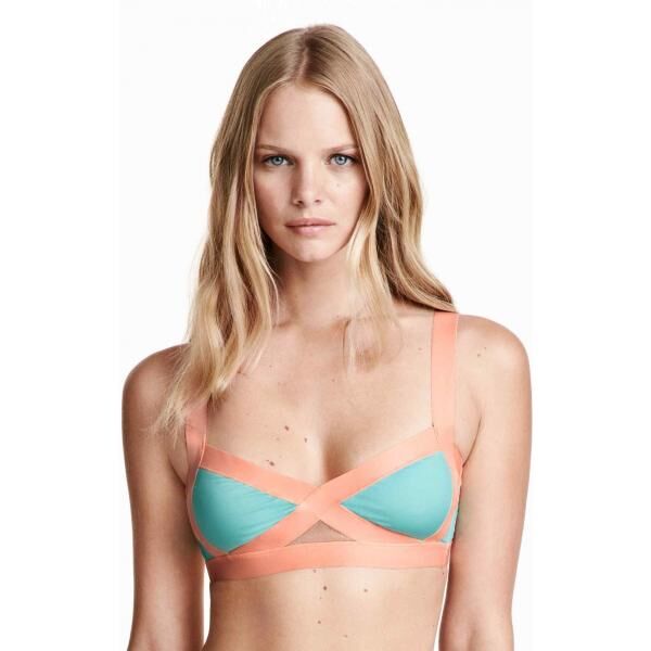H&M Góra od kostiumu 0248955007 Turkusowy