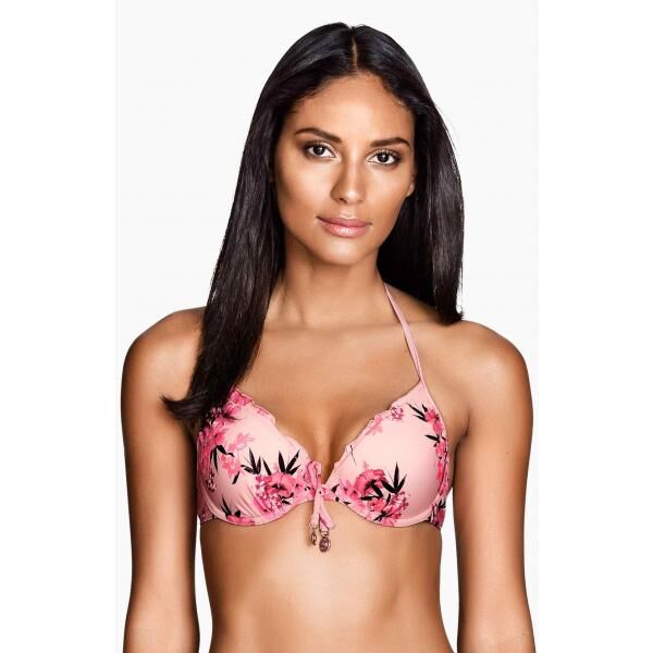 H&M Push-up bikini top 0203997018 Pink/Patterned