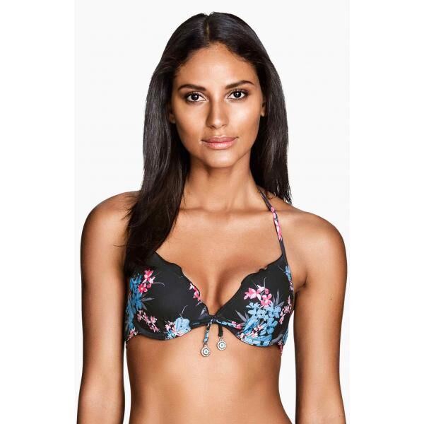 H&M Push-up bikini top 0203997018 Black/Patterned
