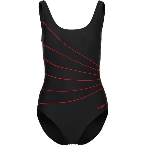 Zoggs NATIVE CHIC Kostium kąpielowy black/red ZG141H01A-Q11