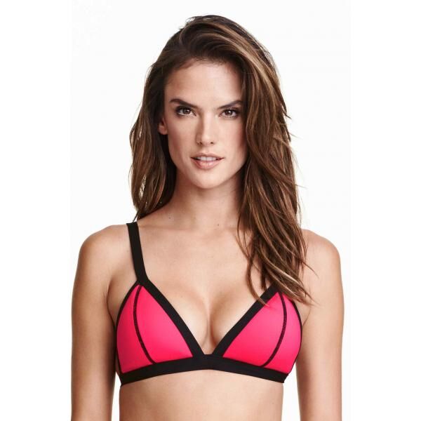H&M Góra od kostiumu 0305746006 Neonowokoralowy