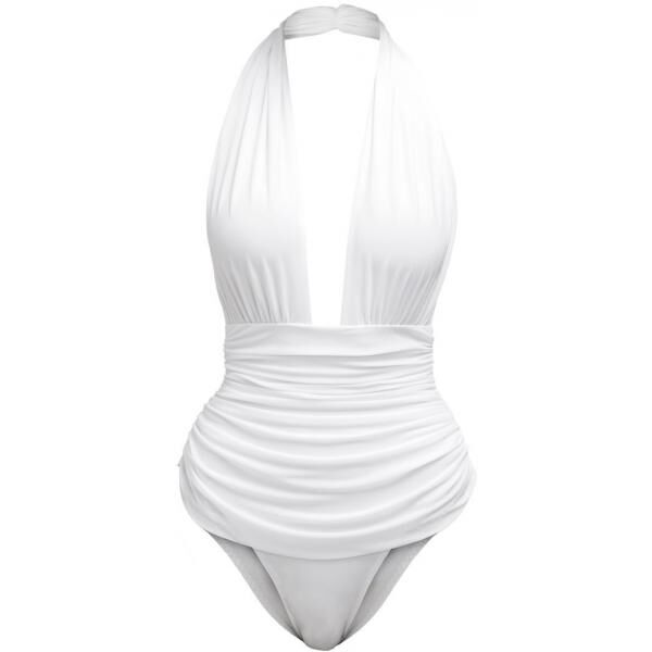 Norma Kamali MIO Kostium kąpielowy white NK081D002-A11