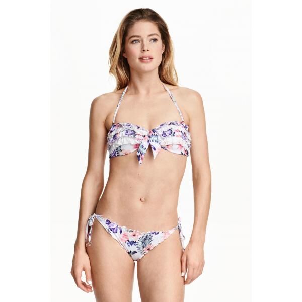 H&M Dół od kostiumu 0188153030 Biały/Kwiaty