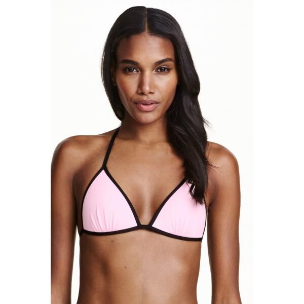 H&M Góra od kostiumu 0256511013 Jasnoróżowy