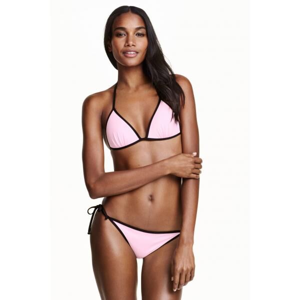 H&M Dół od kostiumu 0256513010 Jasnoróżowy