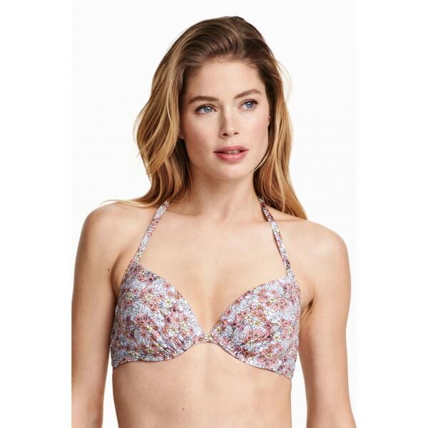H&M Góra od kostiumu 0351389002 Jasnoniebieski/Kwiaty
