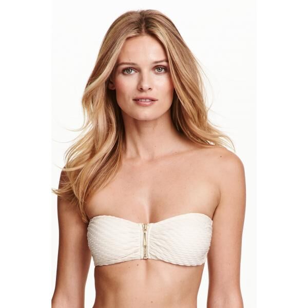 H&M Góra od kostiumu 0184280018 Naturalna biel