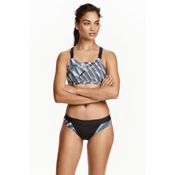 H&M Dół od kostiumu 0357257003 Czarny/Szaroniebieski