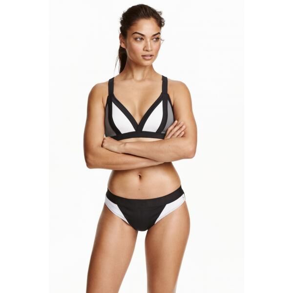 H&M Dół od kostiumu 0357257003 Czarny/Biały