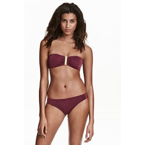 H&M Dół od kostiumu 0369051002 Burgund