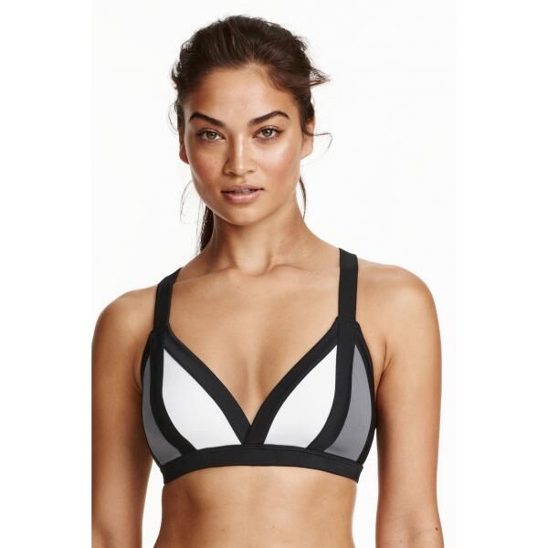 H&M Góra od kostiumu 0357256001 Szary/Biały
