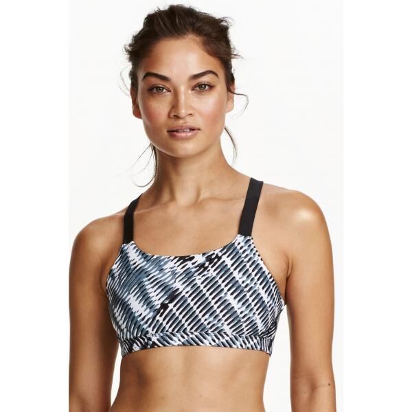 H&M Góra od kostiumu 0357247001 Szaroniebieski/Wzór